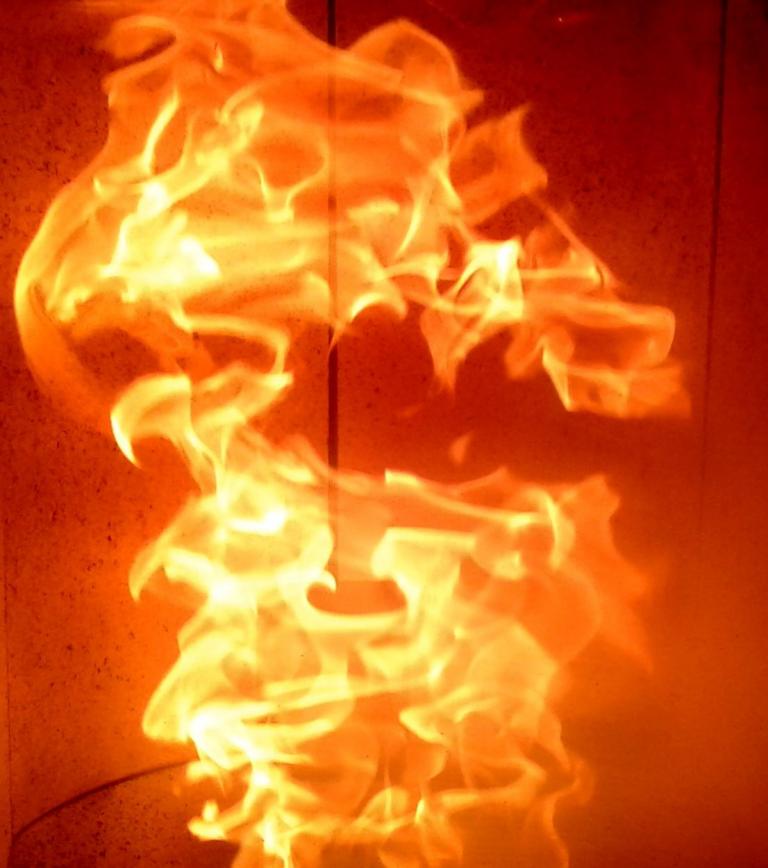 Zu sehen ist eine Holzpelletflamme